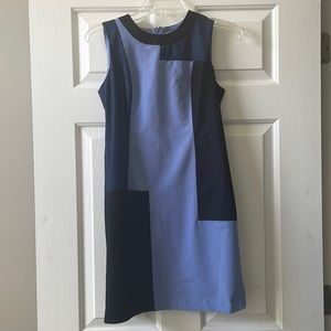 Calvin Klein Sleeveless Denim Color Block Dress